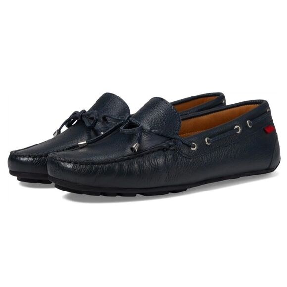 NEW MJNY Marc Joseph Riverview Leather Loafers Navy Grainy Women's 7 | Old Money - Picture 7 of 12